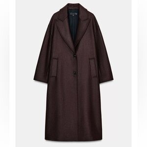 Zara Chocolate Brown Trench Coat NWT